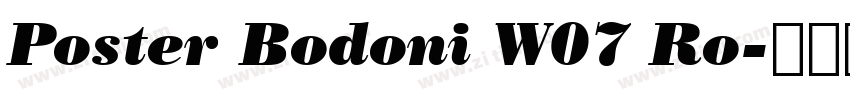 Poster Bodoni W07 Ro字体转换